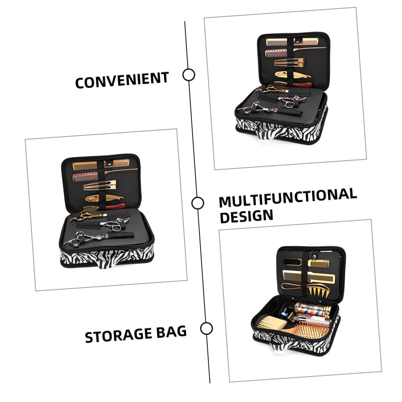 FRCOLOR Borsa per Parrucchiere Portatile Organizer per Strumenti Professionali Custodia Compatta e per Estetisti e Parrucchieri Materiale Resistente e Facile Stile per Accesso Facile e