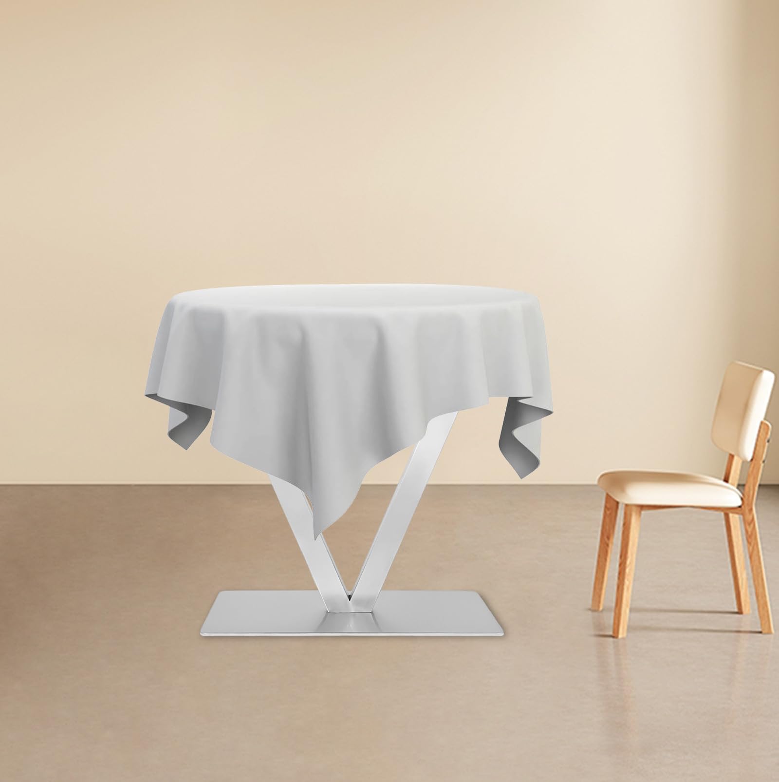 Patas de mesa de metal en forma de V, de acero inoxidable, altura 70 cm