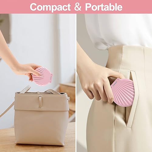 Miniatura 7 de Espejo compacto, espejo de maquillaje de viaje, mini espejo para bolso, bolso, espejo de bolsillo de aumento de 2 lados, espejo de bolsillo de