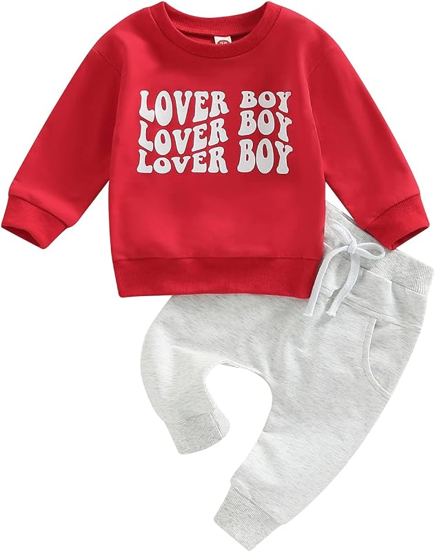 Conjunto de pantalones y buzo bordados con tractor de traje navideño para bebé niño pequeño | buzo de cuello redondo con bordado de camión y árbol de Navidad + pantalones con cordón y bolsillos, tallas de 6 mm a 4 T, ropa de otoño e invierno