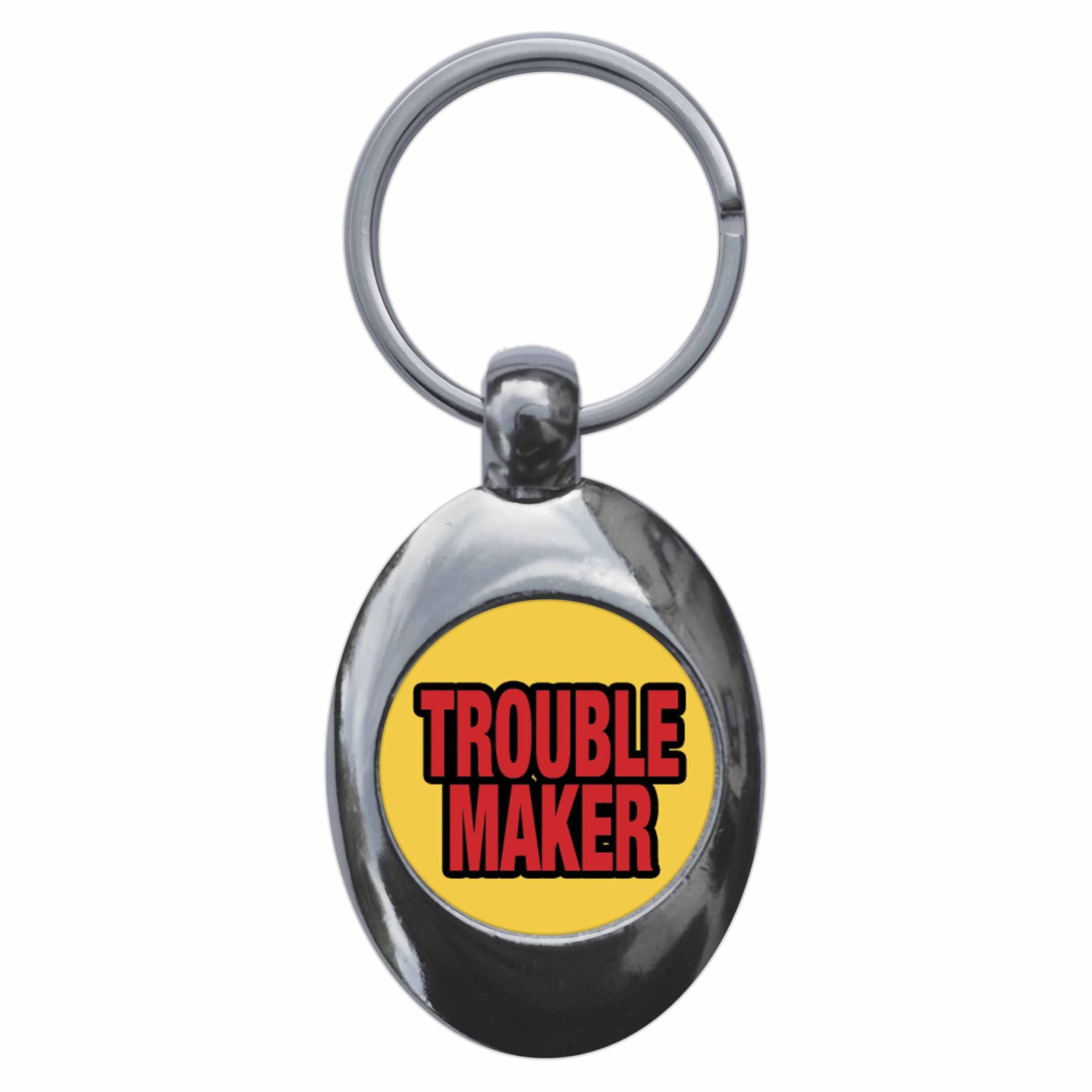Ozorath Unisex Multicolour Trouble Maker Keyring Keychain Key Ring Chain With Trolley Coin