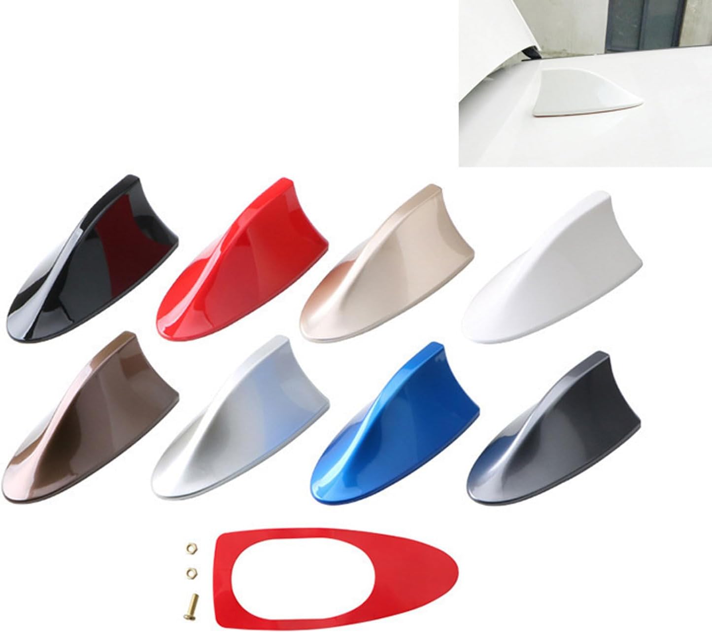 Car Shark Fin Antenna for Toyota Yaris (XP210) 2020-2025, Car Aerial Toppers with Adhesive Base Enhanced Signal Car Parts,F