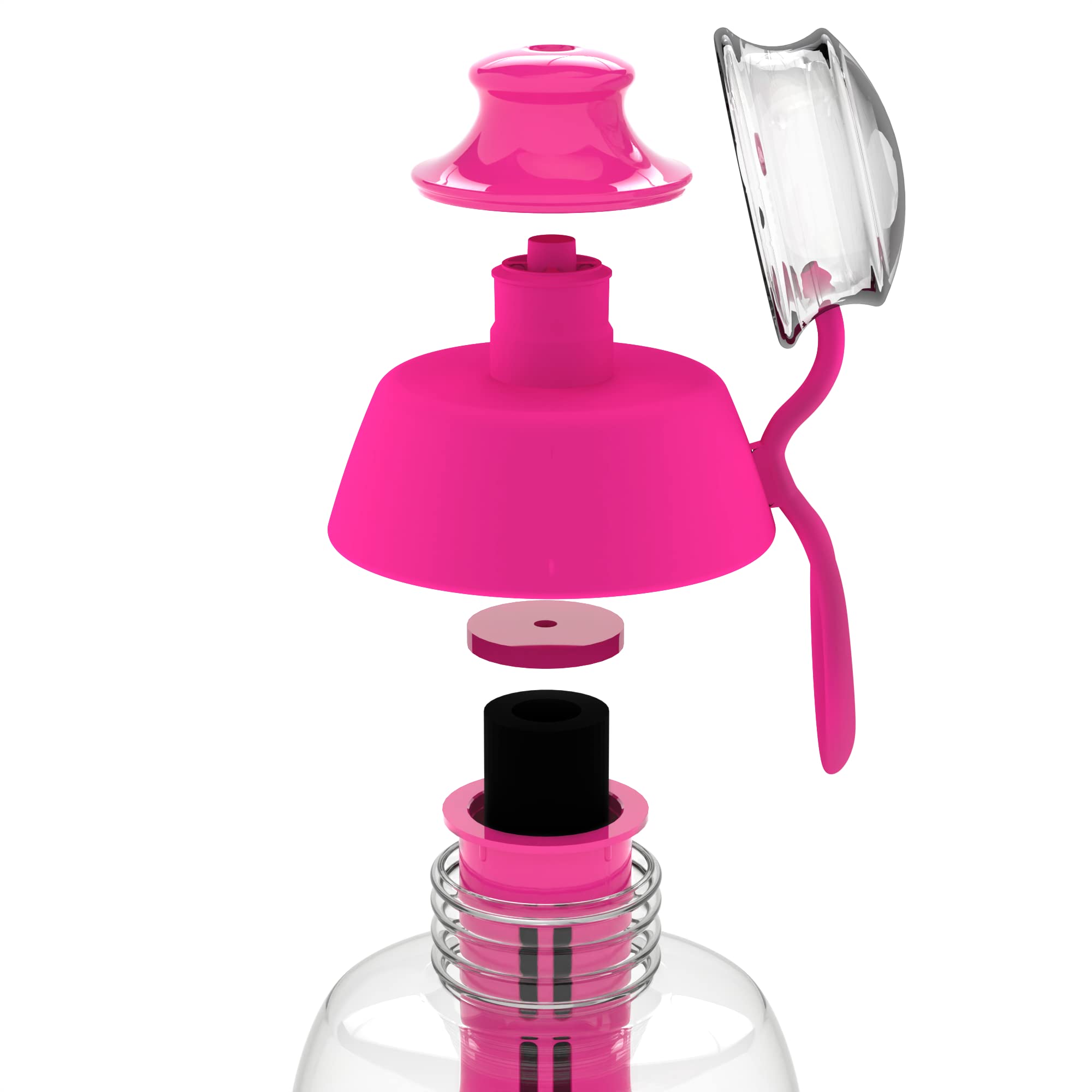 Dafi 2er-Pack Filterflasche Mit Deckel – Für Sauberes, Leckeres Leitungswasser Unterwegs (Rosa)