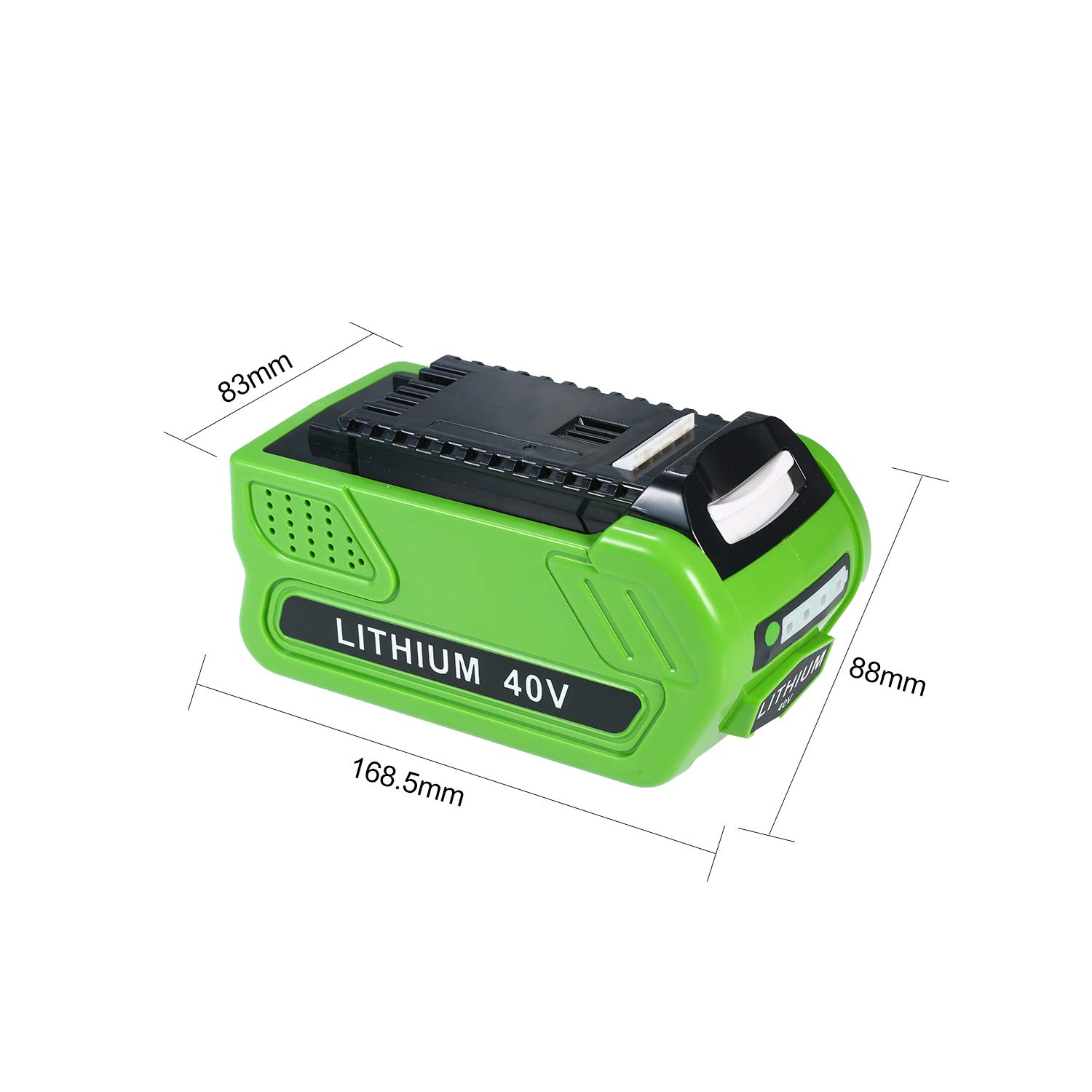 Batería Recargable de Iones de Litio de 40 V, 2500 mAh, Compatible con GreenWorks GMAX, reemplaza a 29472 29462, Compatible con los Modelos 20302 20672 24252 20202 22262 20322