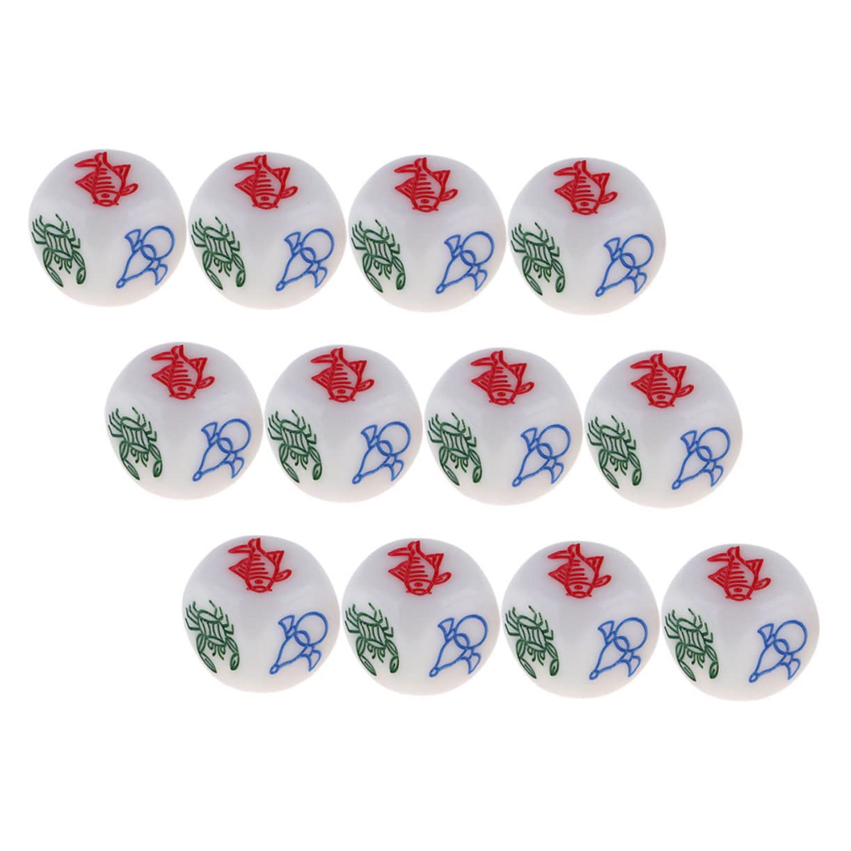 ibasenice 60pezzi Dadi Creativi Per Giochi Da Tavolo Dadi Multi-sfaccettati Per Feste e Attività Ricreative Accessori Per Gioco Di Alta Qualità