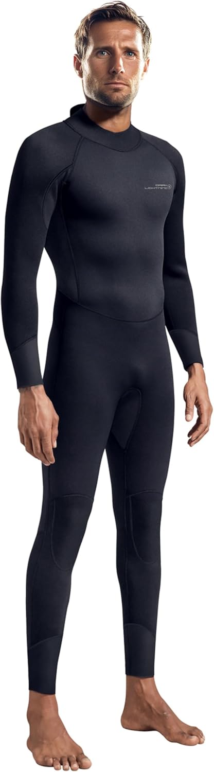 Dark Lightning Wetsuits for Men and Women, Mens/Womens Wet Suit for Cold Water, 3/2mm Wetsuit for Diving Surfing Snorkeling Kayaking Water Sports