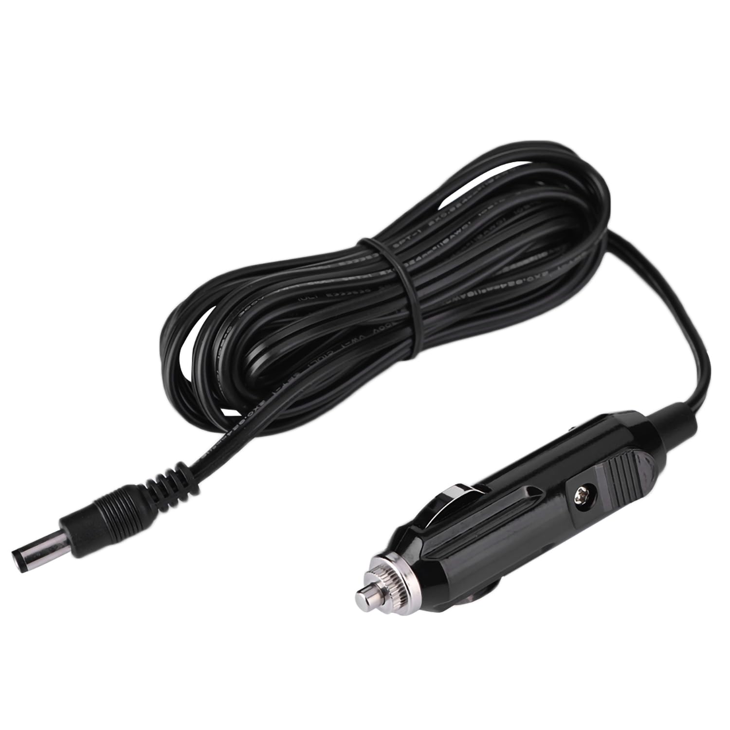 Câble de Charge Allume-Cigare 12V 10A 3 Mètres,Cordon d'Alimentation Renforcé 18AWG avec Fiche DC 5.5x2.1mm,pour Pompe à Air,Aspirateur Auto et Appareils Voiture