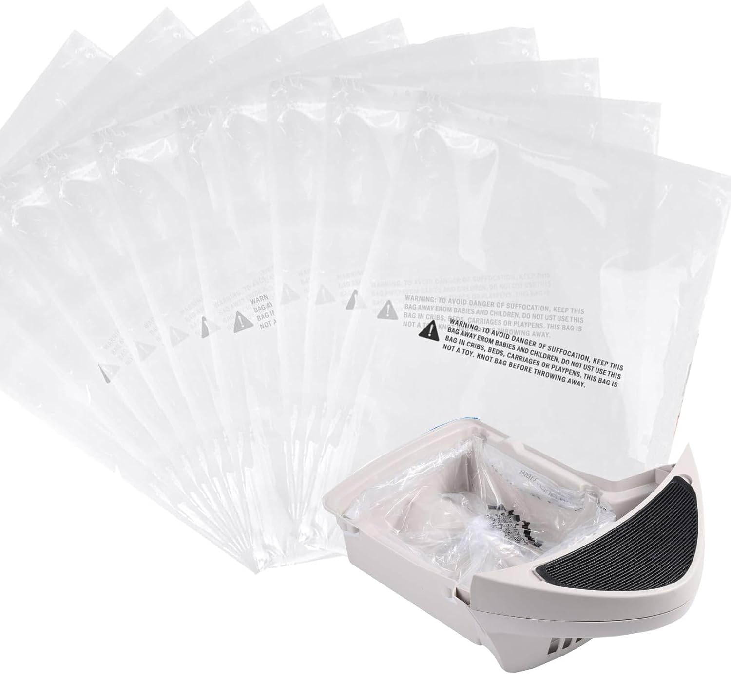 100 Count Waste Drawer Liners Bags Compatible with Litter R-obot 4 Waste Bags Cat Robot Litter Bags for most Litter Box Robot Models, 9-11 Gallons Litter Box Liners