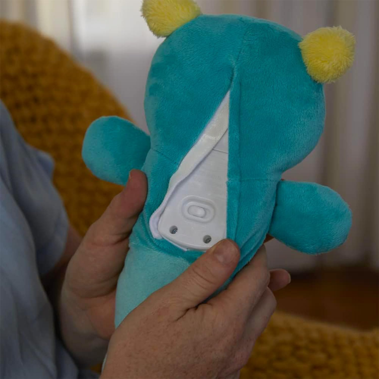 Playskool Glo Worm Soother Toy Set - Bundle with SmartSense Cry Sensor Voice Recordable Stuffed Soother Toy for Newborns, Babies Plus Door Hanger | Playskool Bedtime Plush for Toddlers