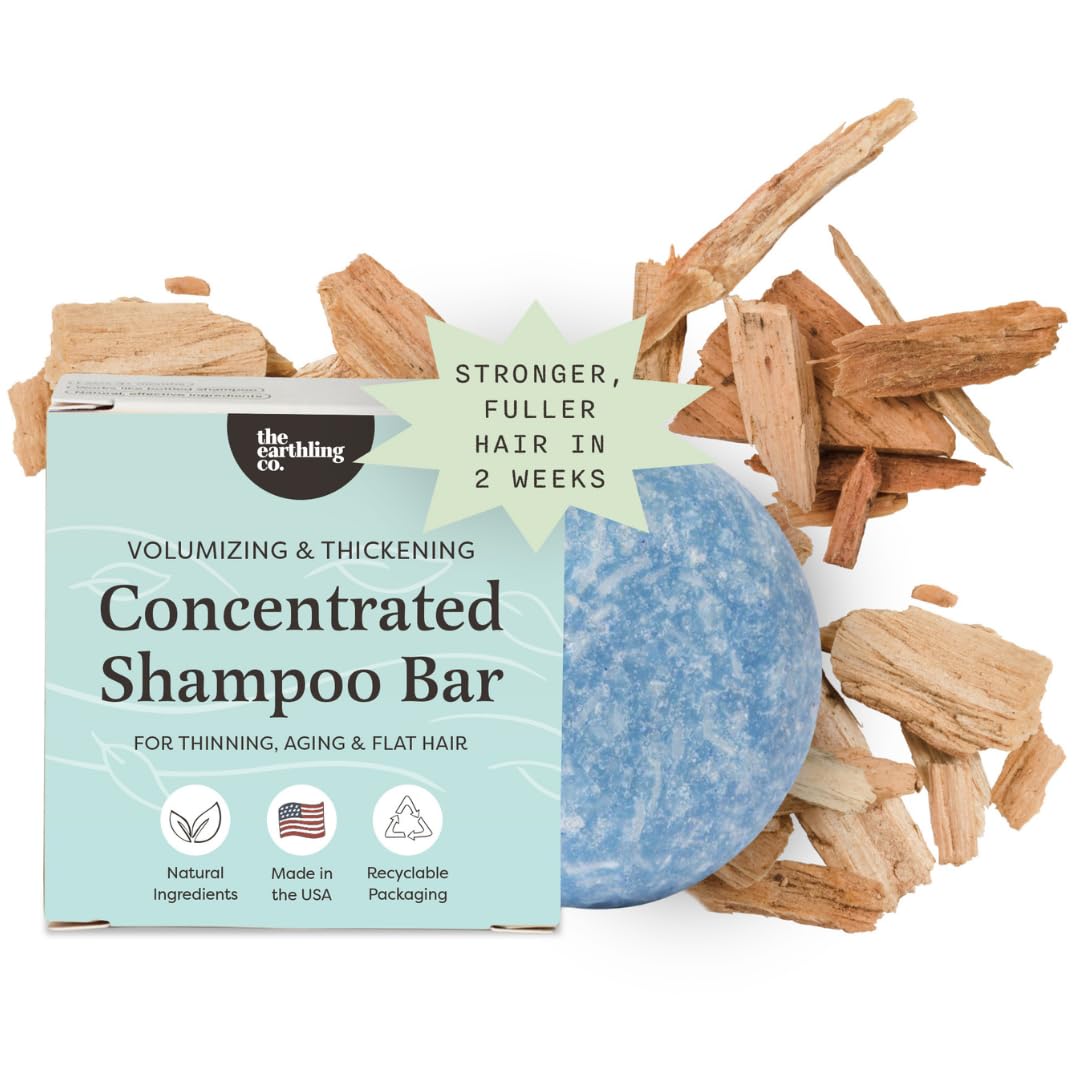 The Earthling Co. Shampoo Bar - Promote Hair Growth, Strengthen & Volumize All Hair Types - Paraben & Sulfate Free formula with Natural, Vegan