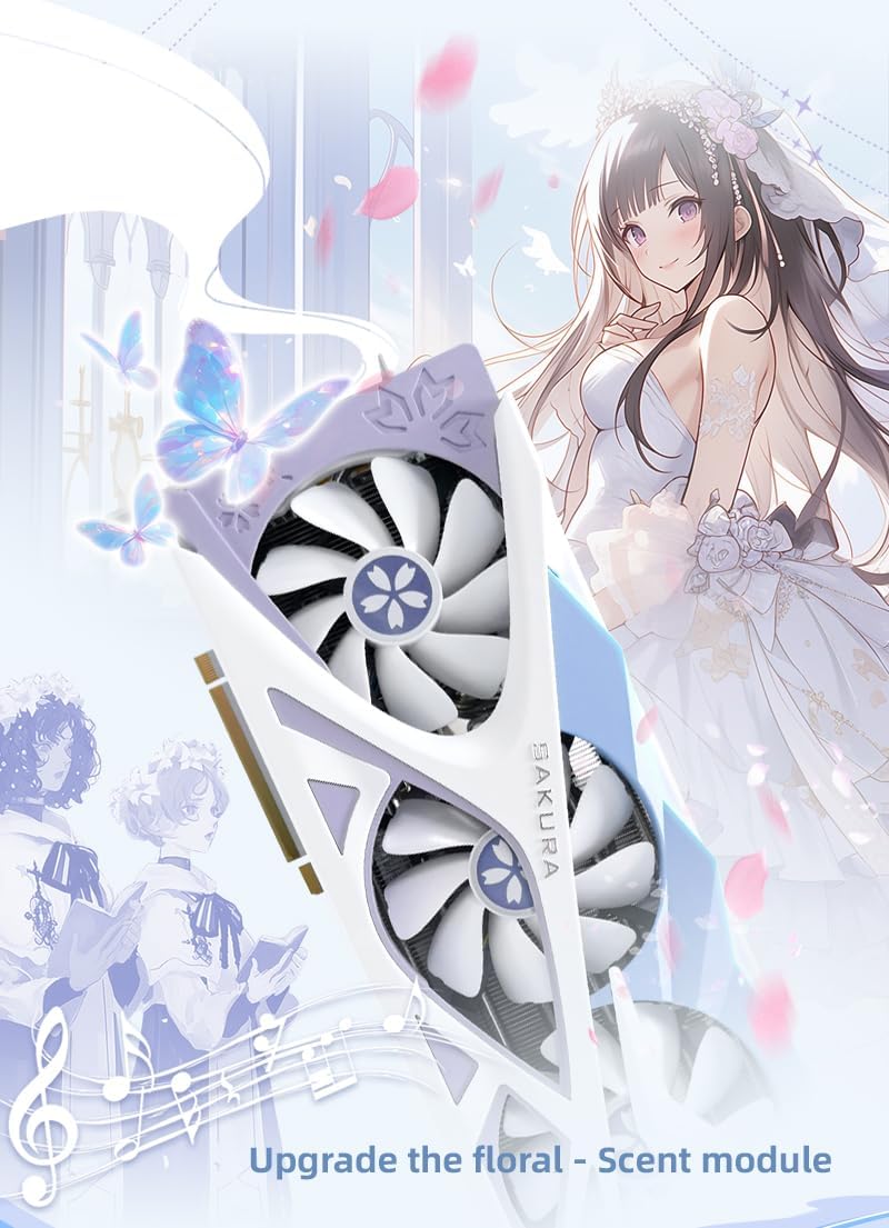 Yeston Sakura Radeon RX 9070 16G GDDR6 256bit 4nm Video Cards Desktop Computer PC Graphics Card（DP*3 + HDM，PCI-Express 5.0 x16