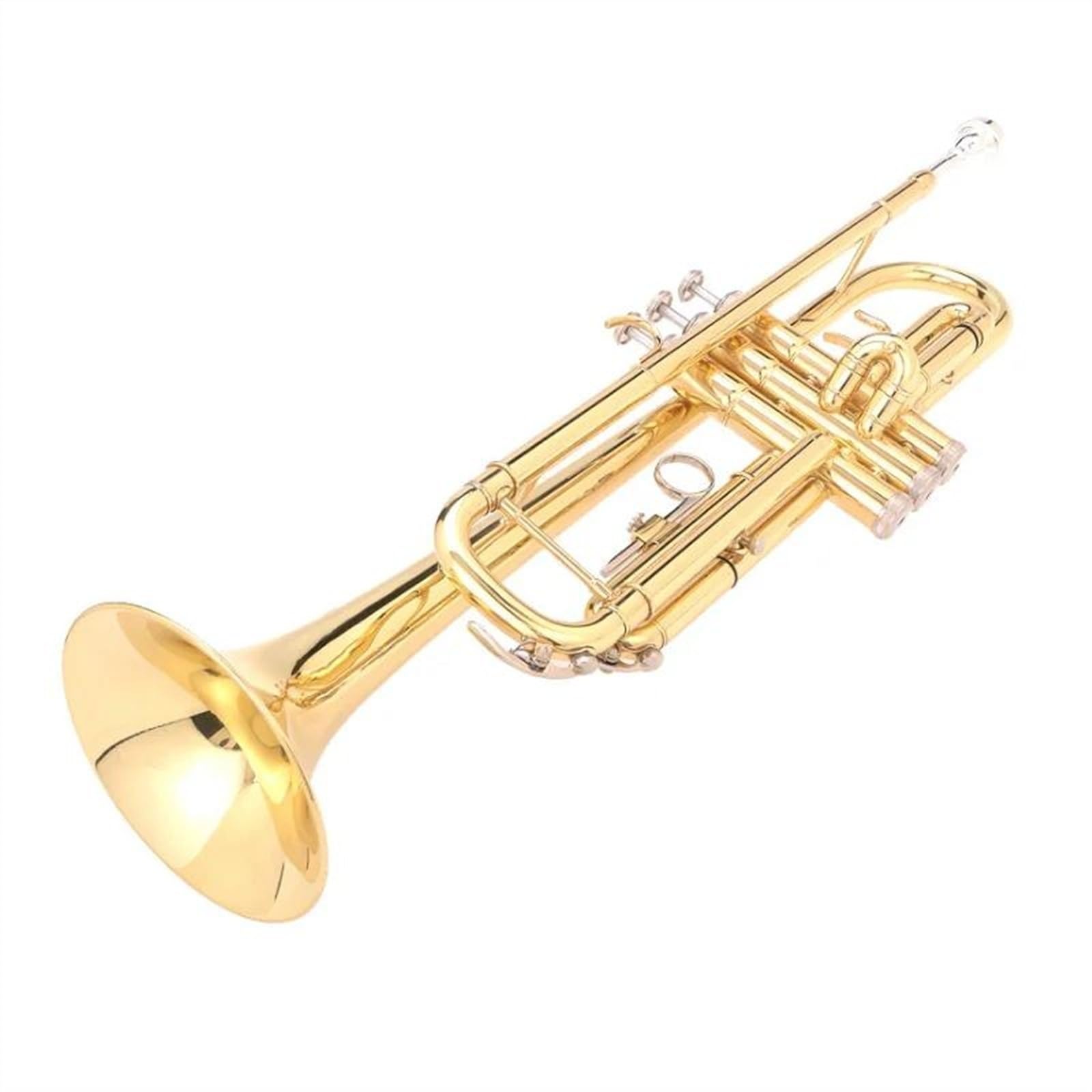 Trąbki Trąbka Bb B Flat Mosiądz Złoty Malowany Wykwintny Wytrzymały Instrument Muzyczny Rękawiczki Timbr