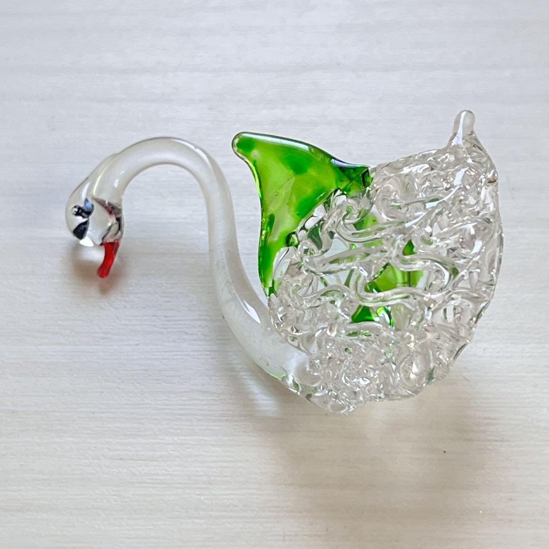 白鳥の置物（アンティーク品） フランス 80s 白鳥 スワン 陶器 小物入れ 置物 ヴィンテージ