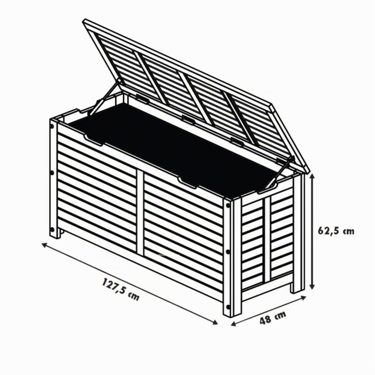 Primaster Aufbewahrungsbox Borneo 127 x 48 x 62,5 cm Aufbewahrugskiste