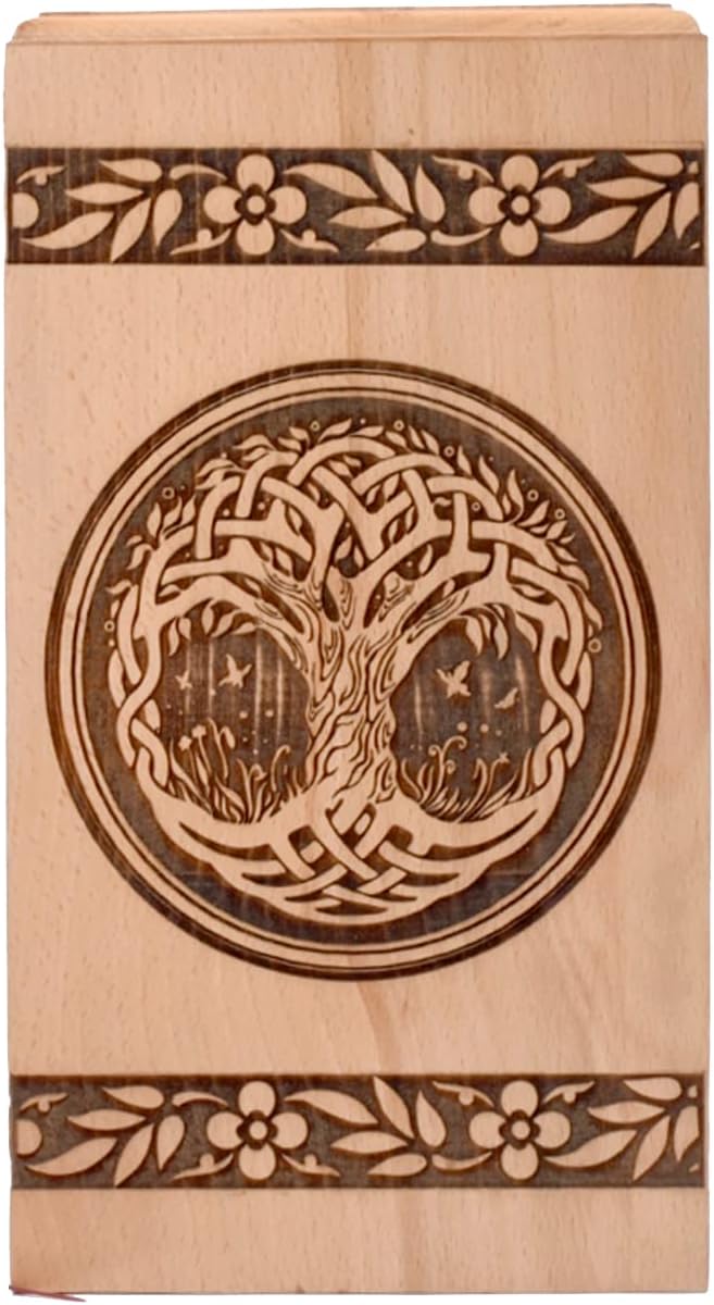 Handmade Steam Beech Wood Urn for Human Ashes - Tree of Life urn Box - Personalized Cremation Urn for Ashes Smooth Finish | (XL(14X7.5”) 640CU)