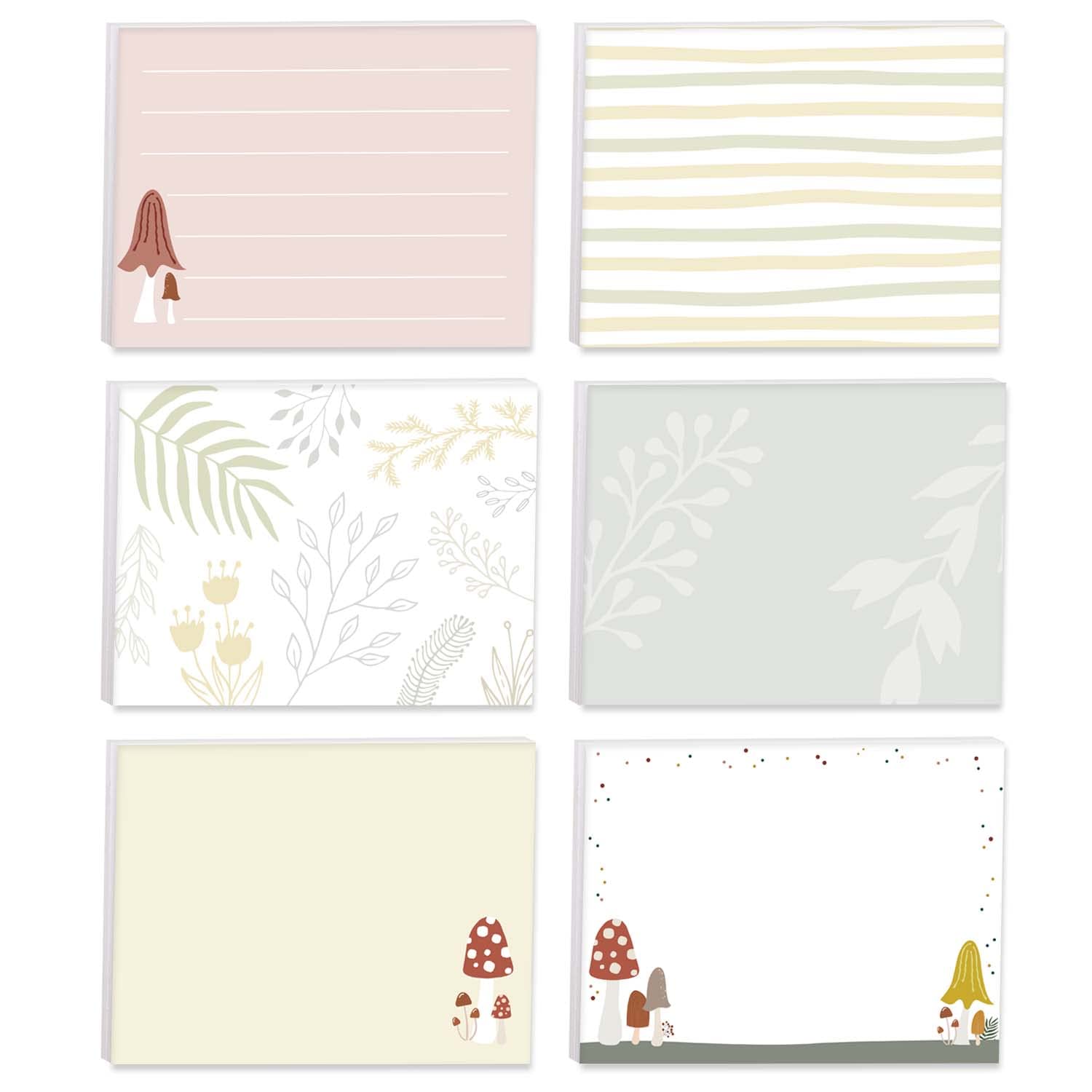 Woodland Mushroom Sticky Note Pads / 4" x 3 ...