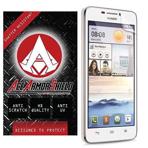 Ace Armor Shield Shatter Resistant Screen Protector For The Huawei Ascend G730 / Military Grade / High Definition / Maximum Screen Coverage / Supreme Touch Sensitivity /Dry Or Wet Easy Installation With Free Lifetime Replacement Warranty #TOP22