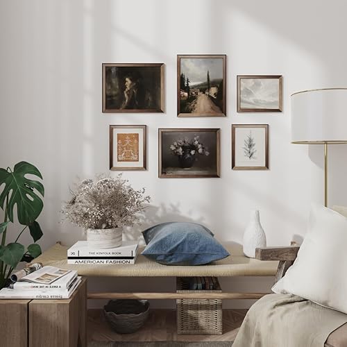 Miniatura 5 de YUMKNOW Marco de fotos de 11 x 14 pulgadas, marco de fotos de madera maciza, marco de arte para pared, marco de impresión para pósteres, marco de