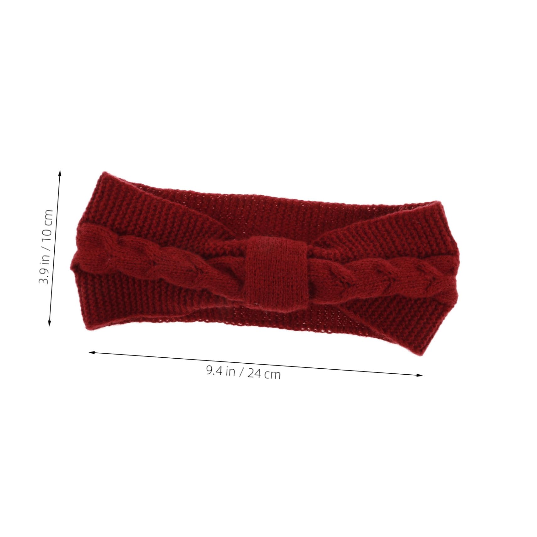 FOMIYES Fashionable Bow Knot Headband Warm Ear Covers for Cold Weather Knitted Winter Hair Band Facial Headwear Versatile Accessory