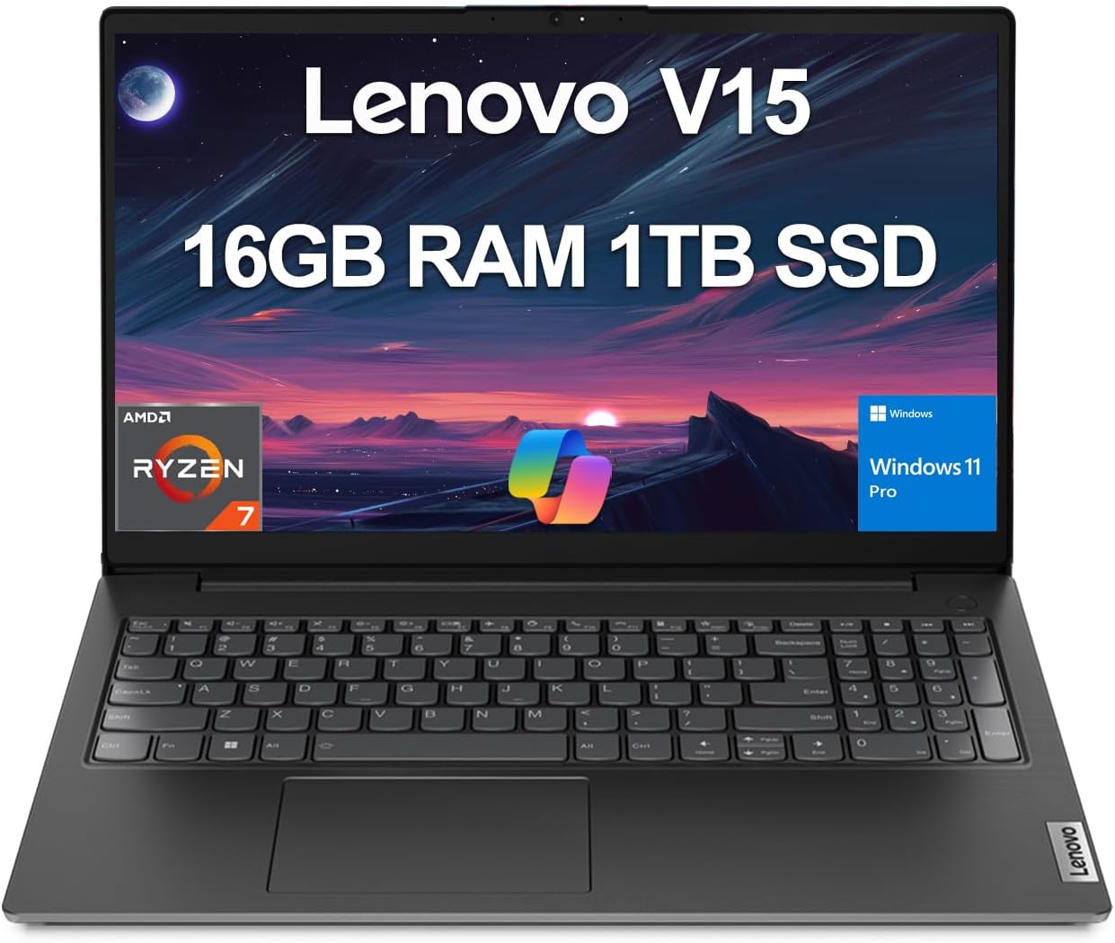 Lenovo Laptop V15 Gen 4 for Business (15.6″ FHD Anti-glare, AMD Ryzen 7 7730U (Beat i7-1355U), 16GB RAM, 1TB SSD), Numeric Keypad, Webcam w/Shutter, Ethernet, Win 11 Pro w/AI Copilot, Grey Lenovo Laptop V15 Gen 4 for Business (15.6″ FHD Anti-glare, AMD Ryzen 7 7730U (Beat i7-1355U), 16GB RAM, 1TB SSD), Numeric Keypad, Webcam w/Shutter, Ethernet, Win 11 Pro w/AI Copilot, Grey