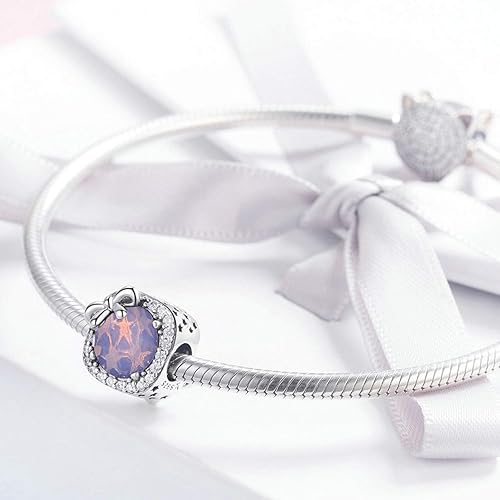 Miniatura 2 de MUERDOU Birthstone Charm Fit for Charms Bracelet Bowknot Birthday Crystal Charms for Bracelet and Necklace