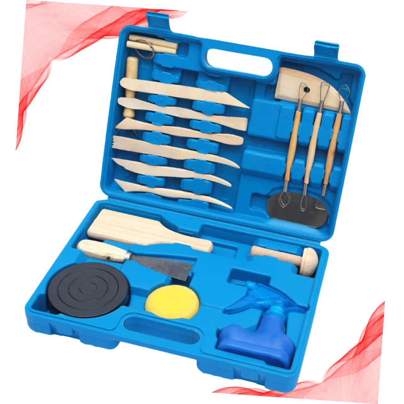 Housoutil 19 Piezas Kit de Herramientas para Esculpir Arcilla Instrumentos para Figuras de Arcilla para Modelar Casa Aula