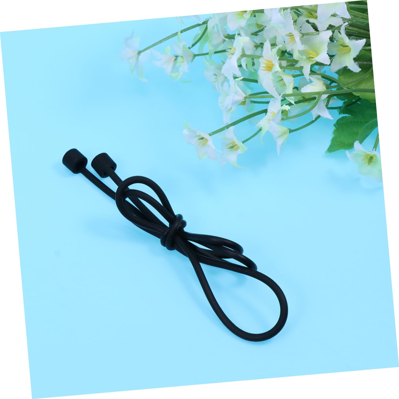 NUOBESTY Protection Anti-Perte pour Écouteurs sans Fil Silicone Housse De Protection Légère Et Flexible Compatible Casque Accessoire Sangle Noire
