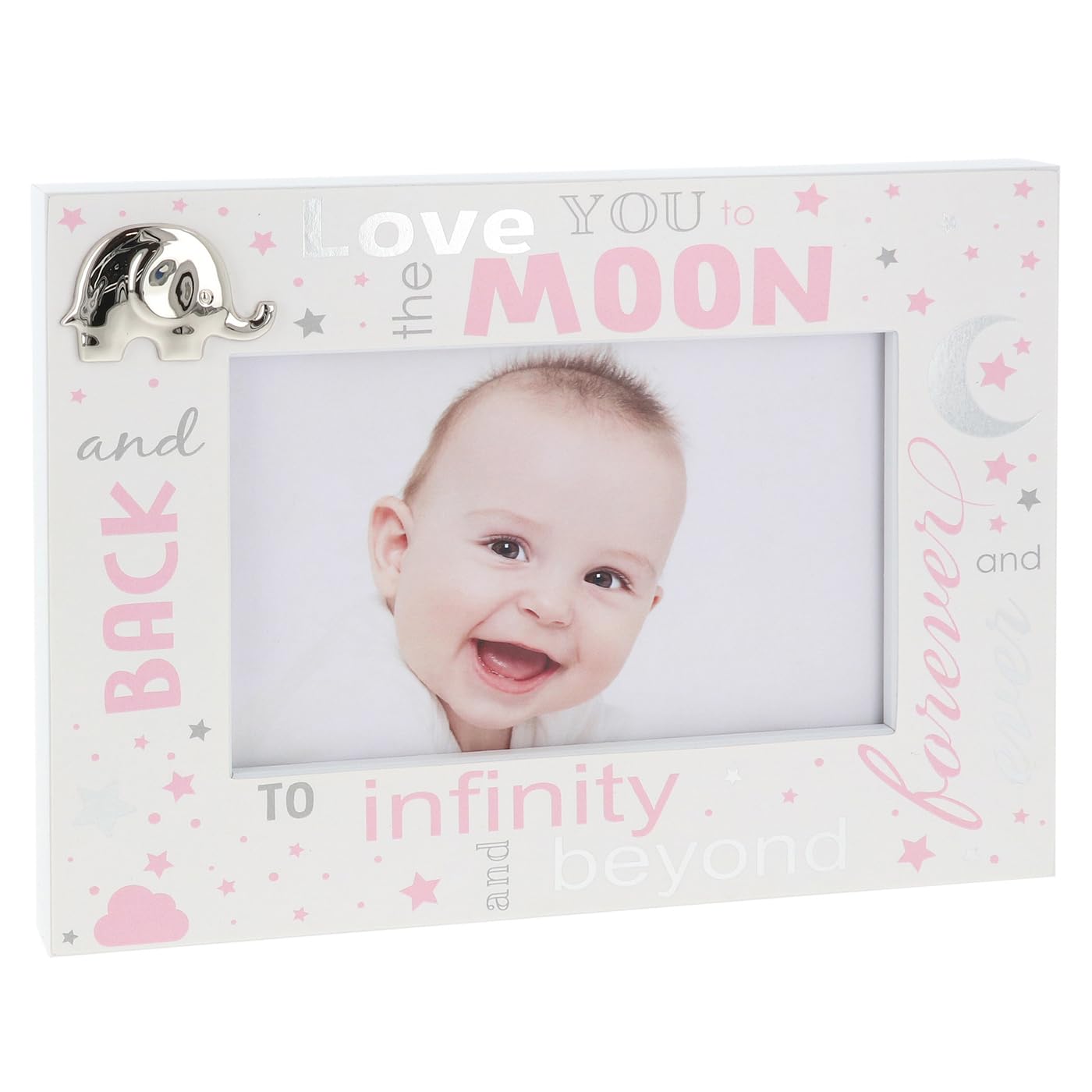 Shudehill Giftware Baby Boy & Girl Photo Frame - Twinkle Twinkle & Love You Designs (Love You Girl)