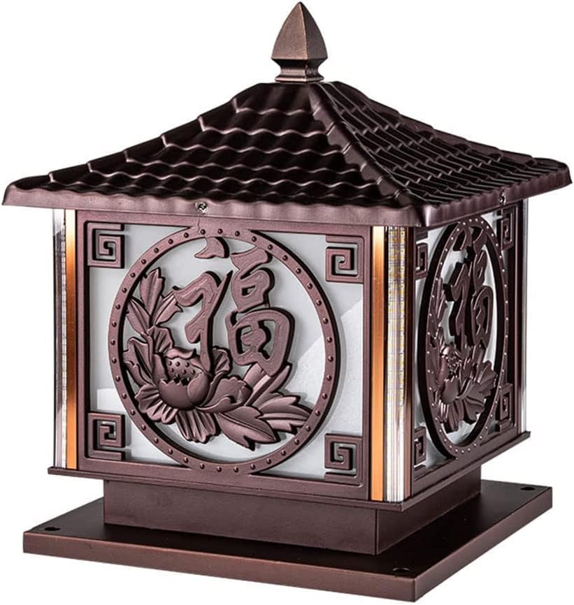 Luces solares de poste vintage para porche lámpara de columna IP54 paisaje impermeable LED poste lámpara de decoración exterior lámpara de