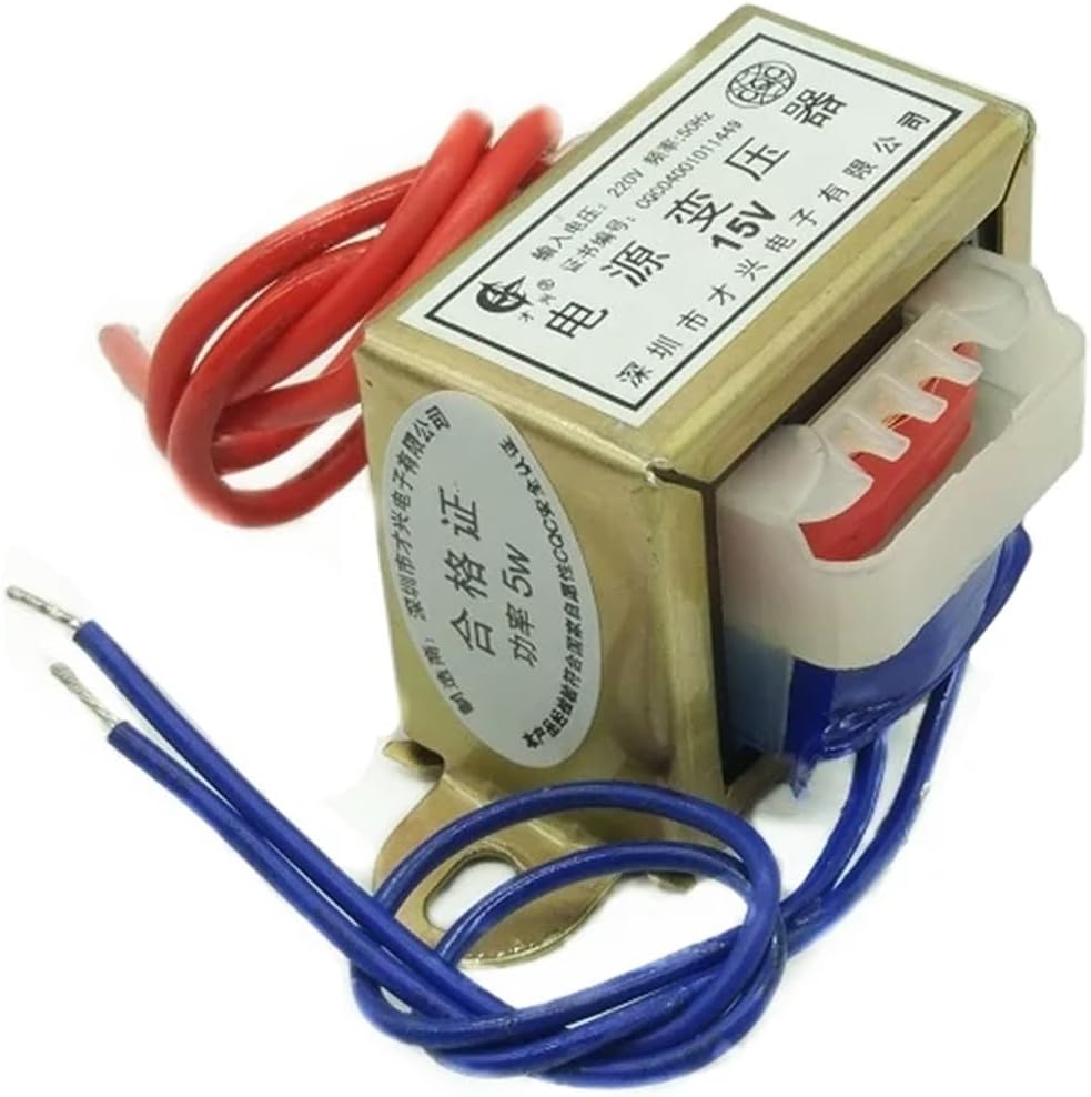 EI41*20 5W Power Transformer 220V/380V to 6V/9V/12V/15V/18V/24V AC AC pin Power DB-5VA (Color : 380V Single V 2 line, Size : AC12V)