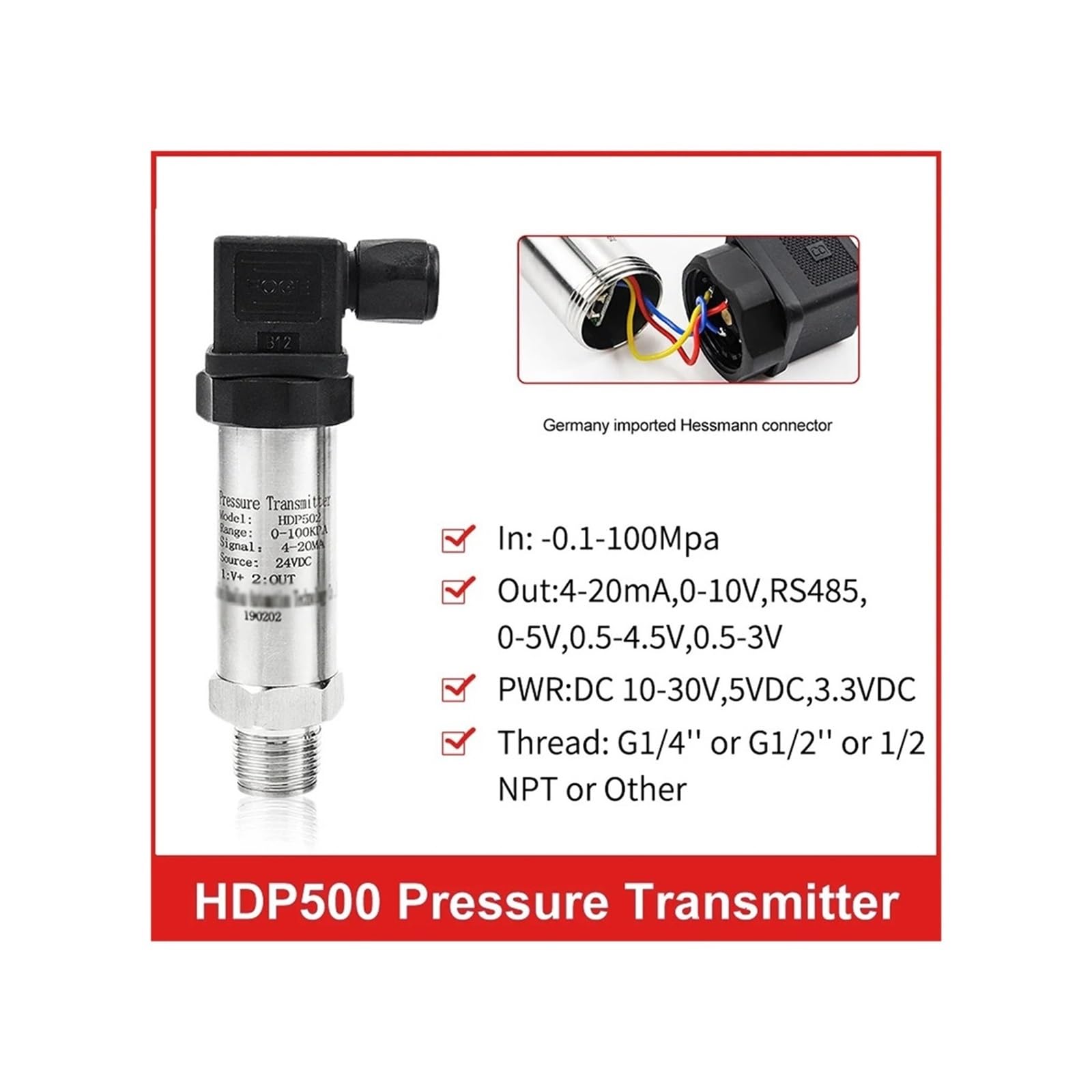 Amazon.com: KACOME HDP-500 Water Pressure Sensor 0.5-4.5V 
