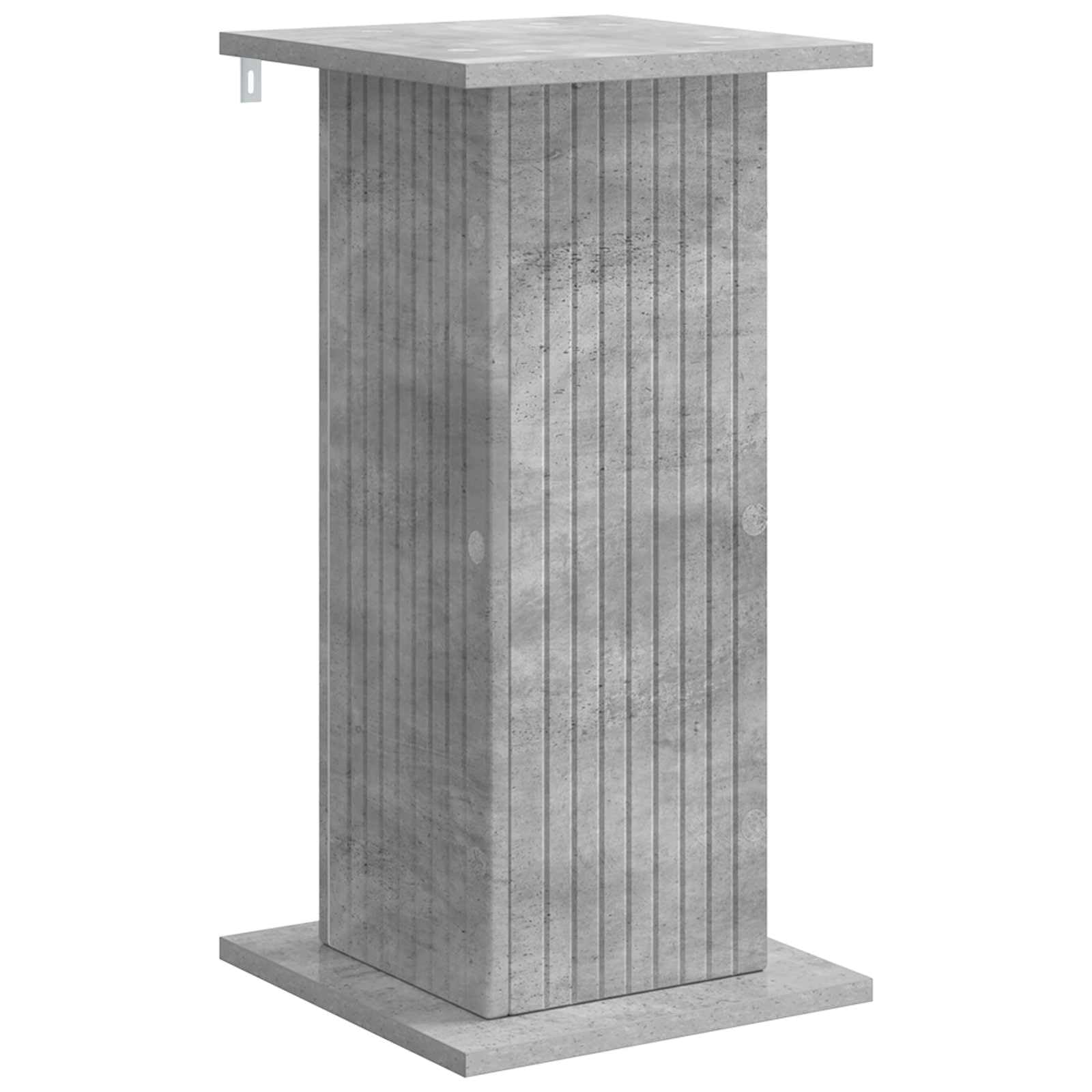 Zestaw 2 stojaków na rośliny, stojak na kwiaty z materiału drewnopochodnego, szary beton, 30,5 x 30 x 60,5 cm, nowoczesny taboret na kwiaty do salonu