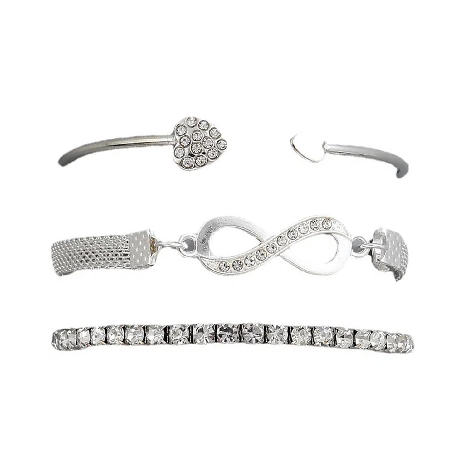 See full amazon price history chart for Fashion Frill Bracelet For Women Silver Plated AD Infinity Multi Layered Bracelets For Women Girls Love Gifts Fashion Frill Bracelet For Women Silver Plated AD Infinity Multi Layered Bracelets For Women Girls Love Gifts (B0CVN4L9TG) Amazon Price History, Amazon Price Tracker