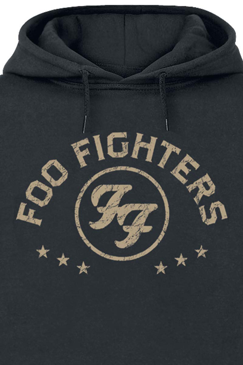 HeyRusty FOO Fighters Arched Star, Hooded Sweatshirt, Schwarz