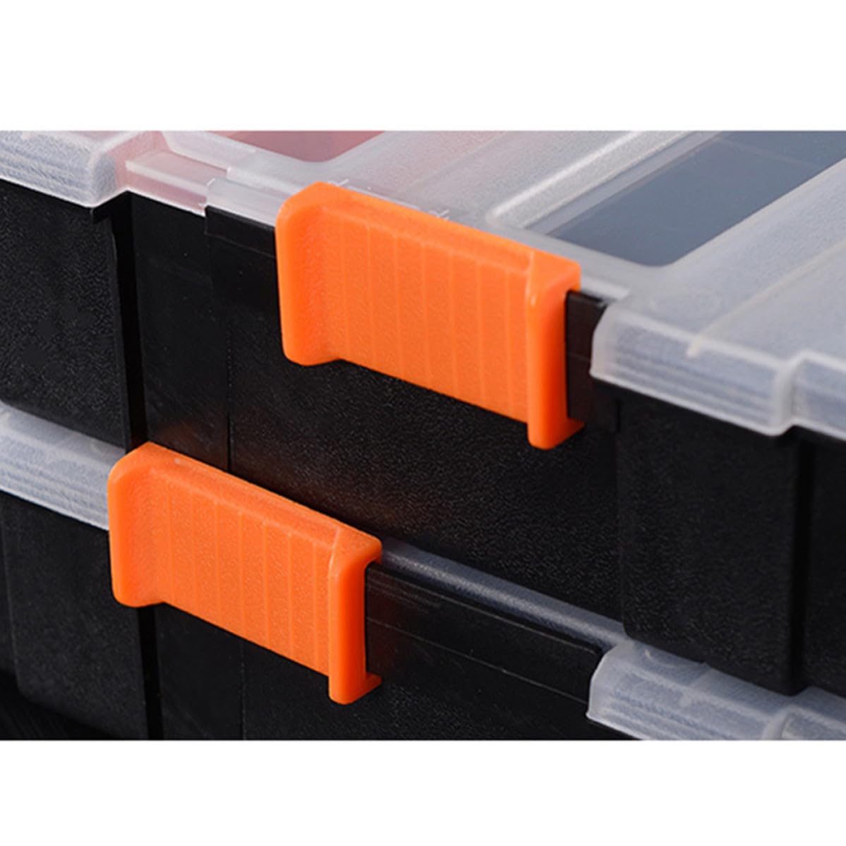 Caja Organizadora de Tornillos Portátil de Plástico Tapa y Asa Ergonómica, Organizador de Componentes Electrónicos Divisores Extraíbles, Almacenamiento Seguro para Trabajo y Hogar