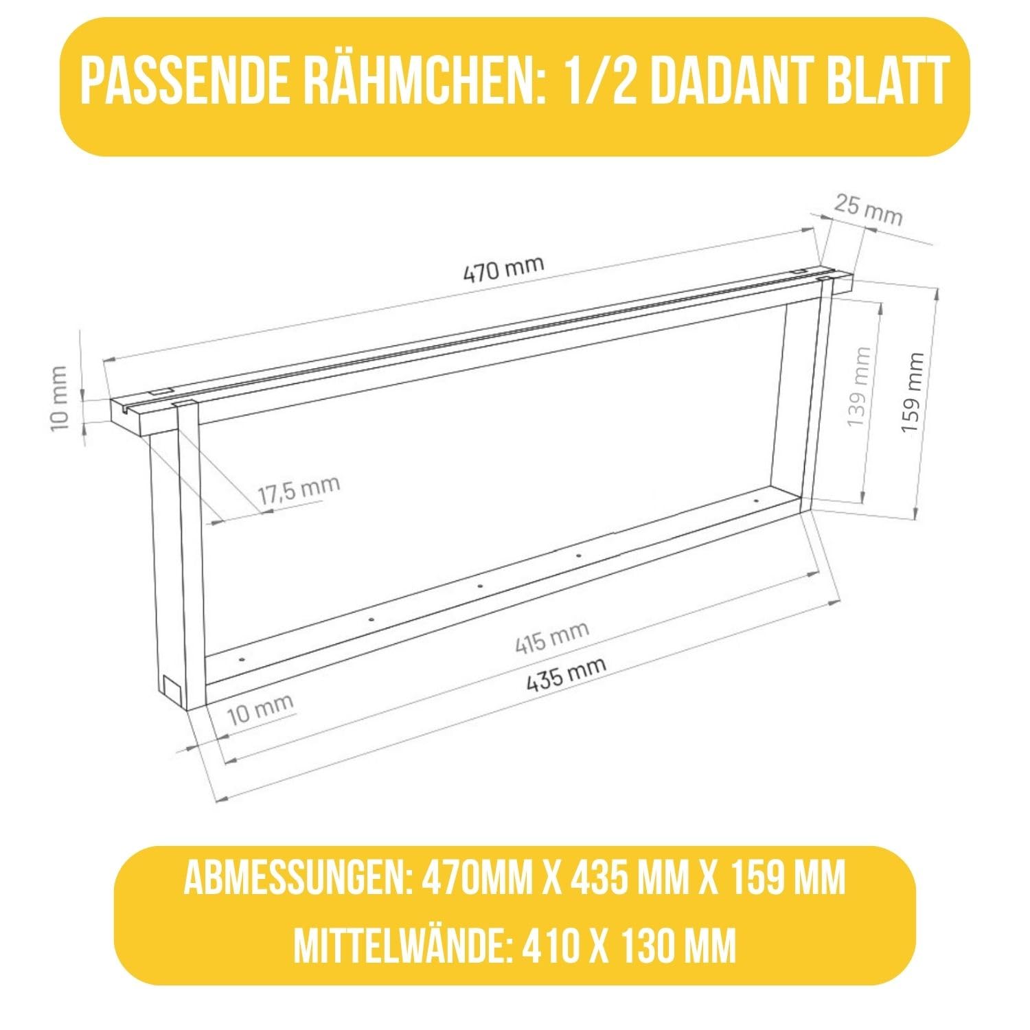 LYSON Bienenbeute Styropor Dadantbeute Dadant Blatt Beute OPTIMA Bienenstock-Set mit niedrigem Varroa-Kunststoffboden (GELB) für die Selbstmontage (Passende Rahmen:47×43,5x30cm;47×43,5x15,9cm)