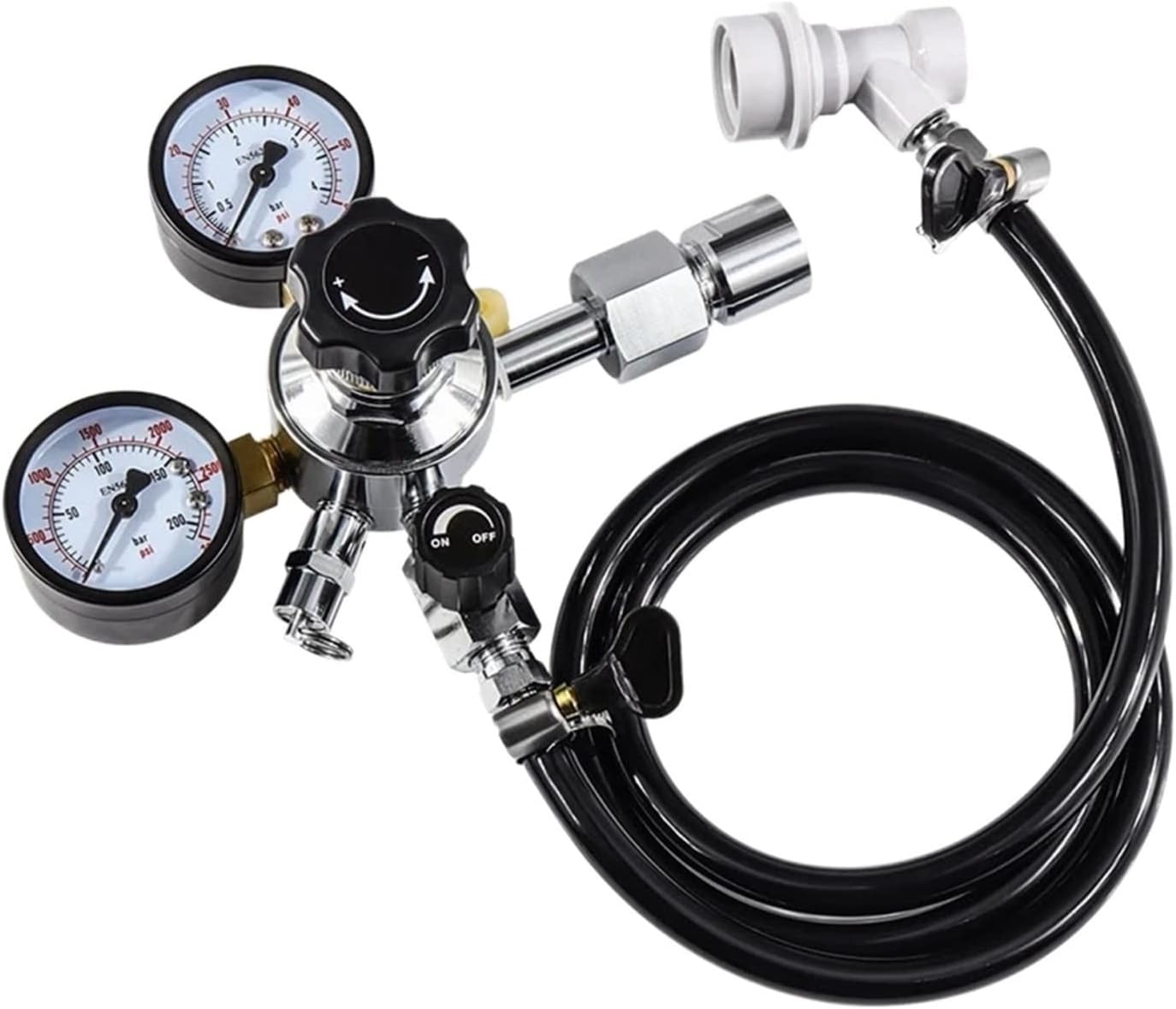 Home Brew Beer Gas Line Assembly,5/16" PVC Gas Carbonation