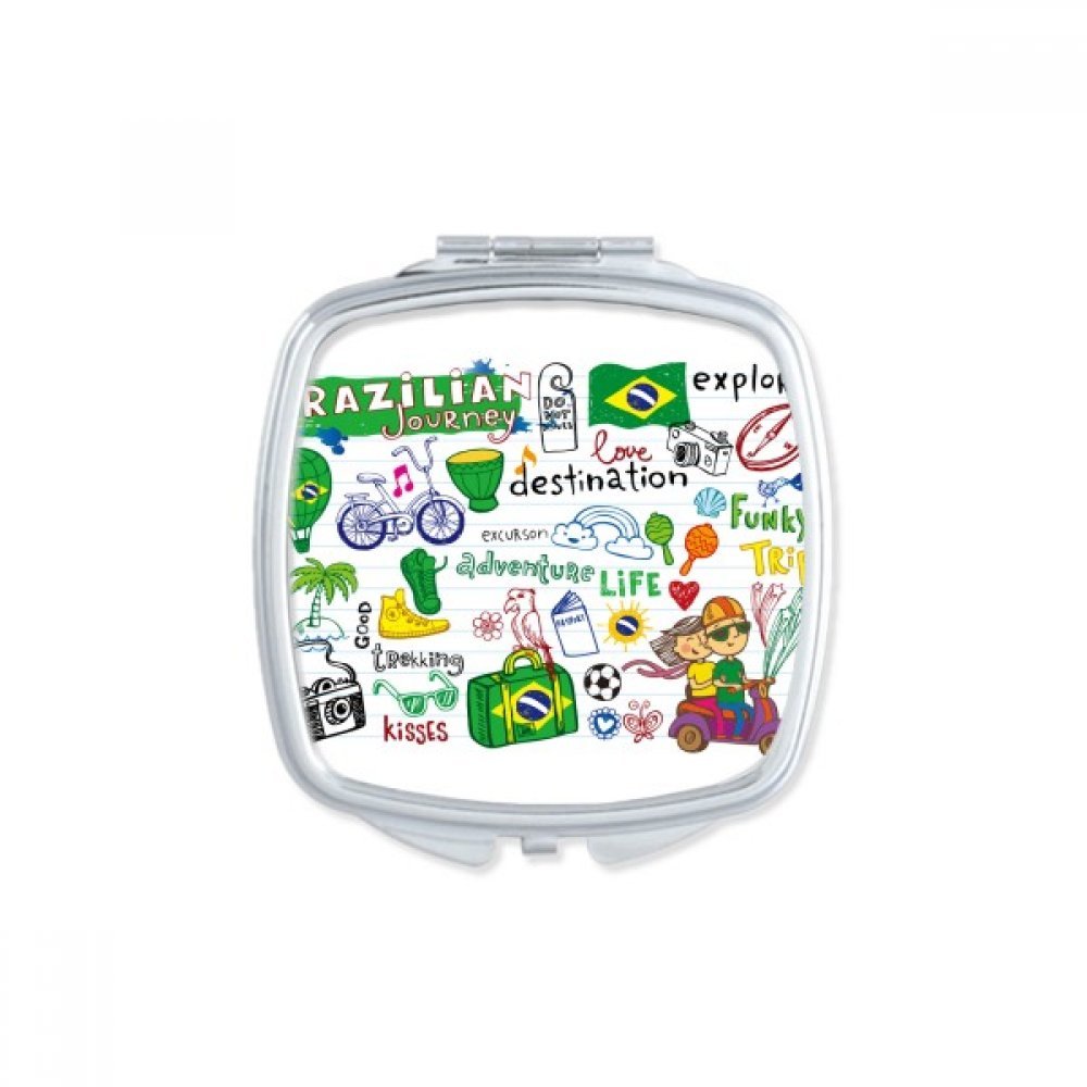 Miroir compact mignon petit cadeau thématique culture Brésil