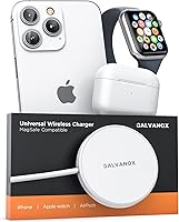Vista 1 de Tech Gift Idea Christmas 2024, cargador (2 en 1) para Apple Watch + iPhone, carga inalámbrica magnética reversible (compatible con MagSafe)