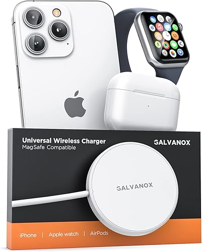 Tech Gift Idea Christmas 2024, cargador (2 en 1) para Apple Watch + iPhone, carga inalámbrica magnética reversible (compatible con MagSafe),