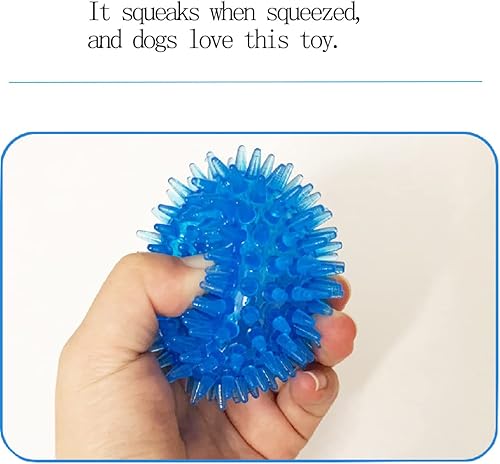 Miniatura 5 de Nlmskzzy Pelotas para perros, bolas chirriantes para perros pequeños, medianos y grandes, bolas de juguete chirriantes, 3 unidades