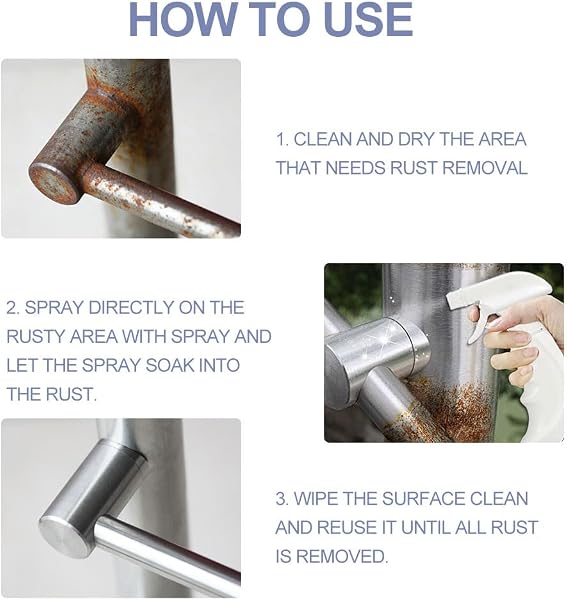 Anti Rouille Metal, Dissolvant de Rouille en Métal Robuste, Highly Concentrated Steel Rust Remover, Derouillant Metaux, Antirouille Metal, Destructeur De Rouille,Produit Pour Enlever La Rouille,120ml - 4