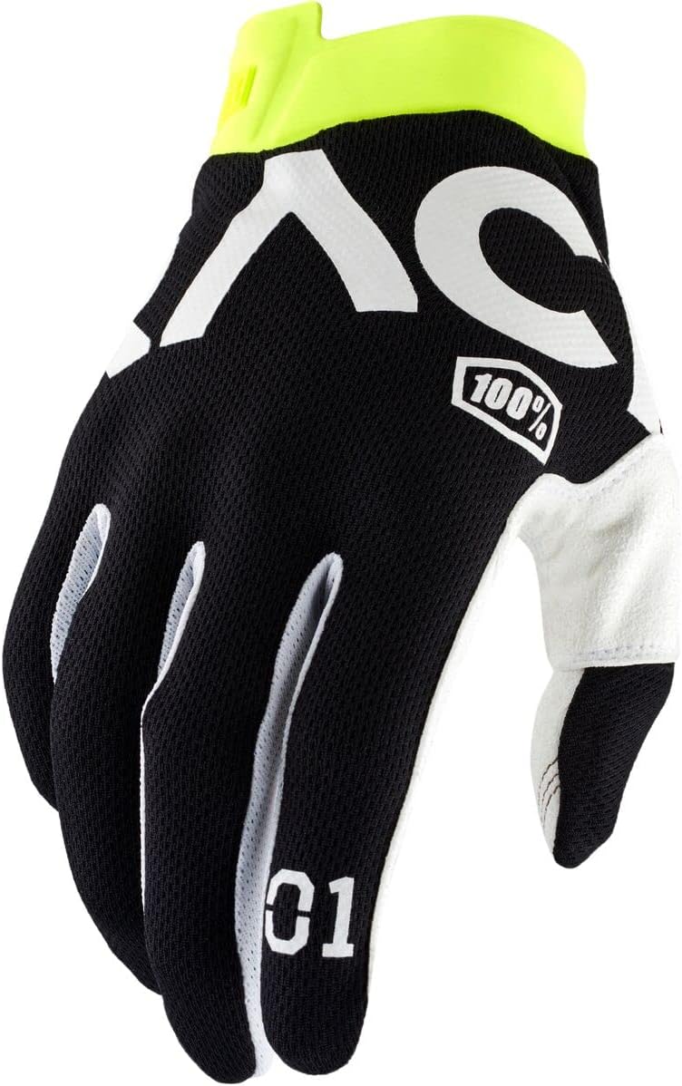 100% RACR ITRACK Ultralight Motocross Gloves - Lightweight MX Dirt Bike & Powersport Racing Protective Gear