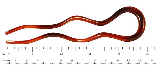 Miniatura 2 de Parcelona Francés Extra Grande 5 Pulgadas Tortuga Shell Ondulado Crink U En Forma De Horquilla De Pelo 2 Piezas