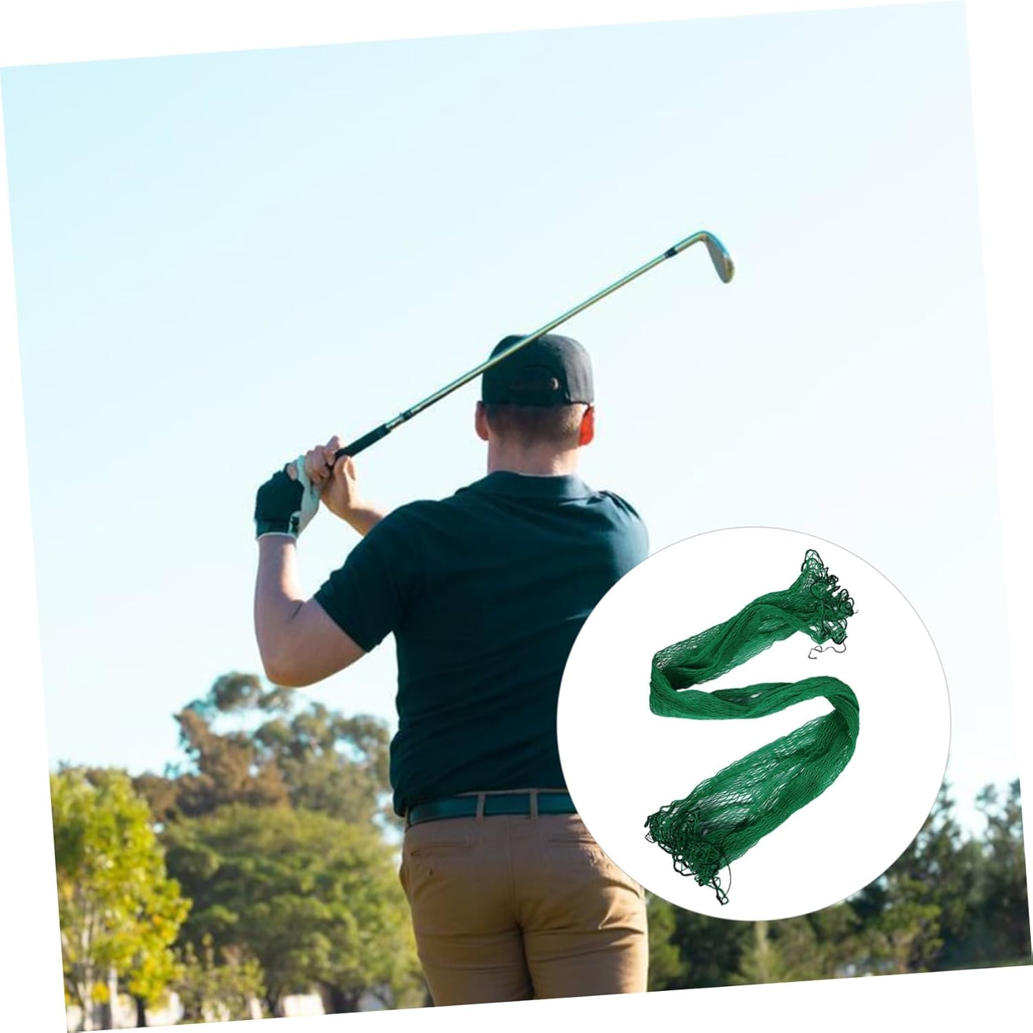 BESPORTBLE 2m Heavy Duty Golf Practice Net Hitting Barrier for Backyard Use Portable Golf and Sports Training Net Easy Setup Aesthetic Green for Outdoor Practice