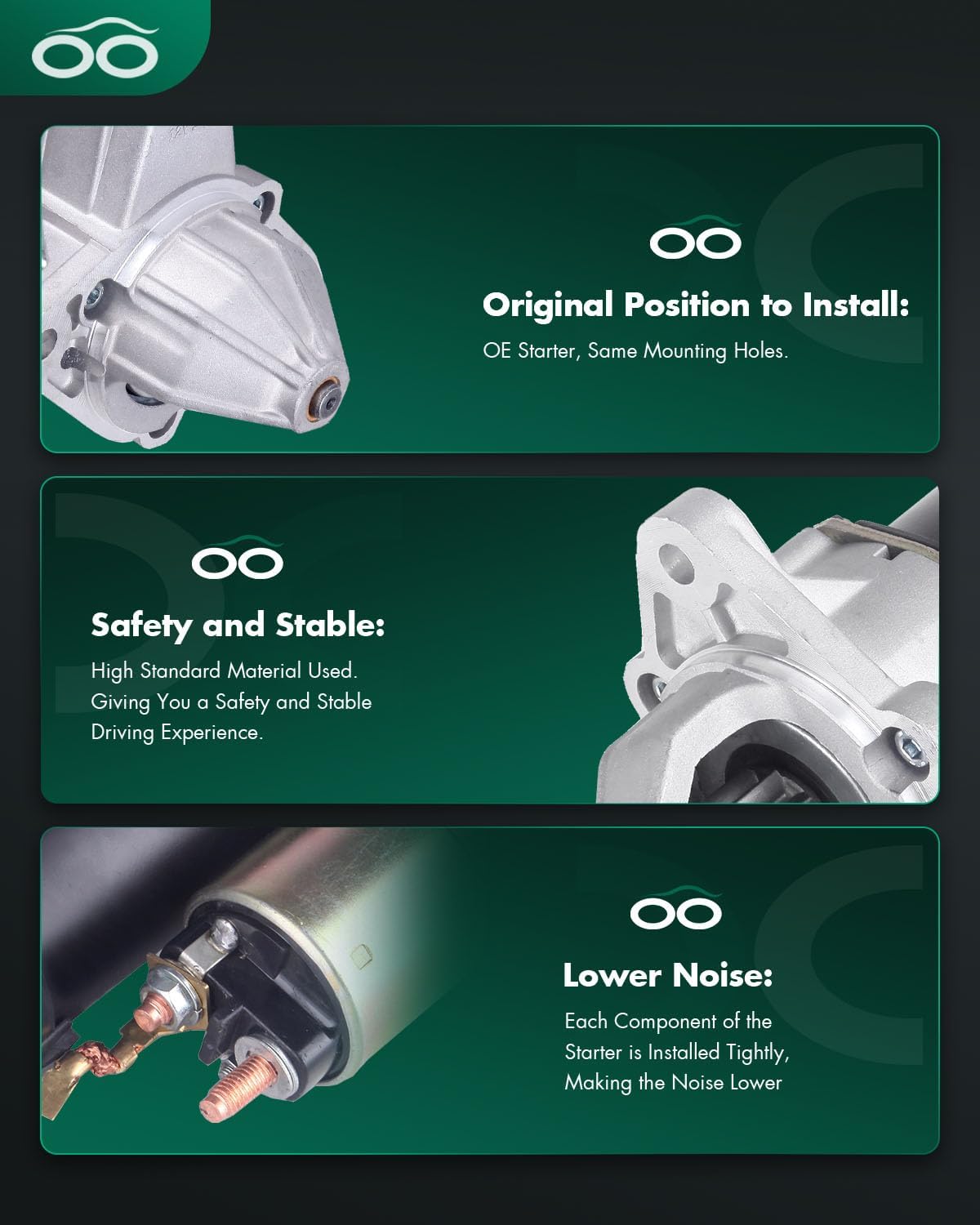 SCITOO Starters New Compatible for 1991-1992 for Saturn SC 1993-2002 for Saturn SC1 SPR0002 17667N 10465298 323-1474