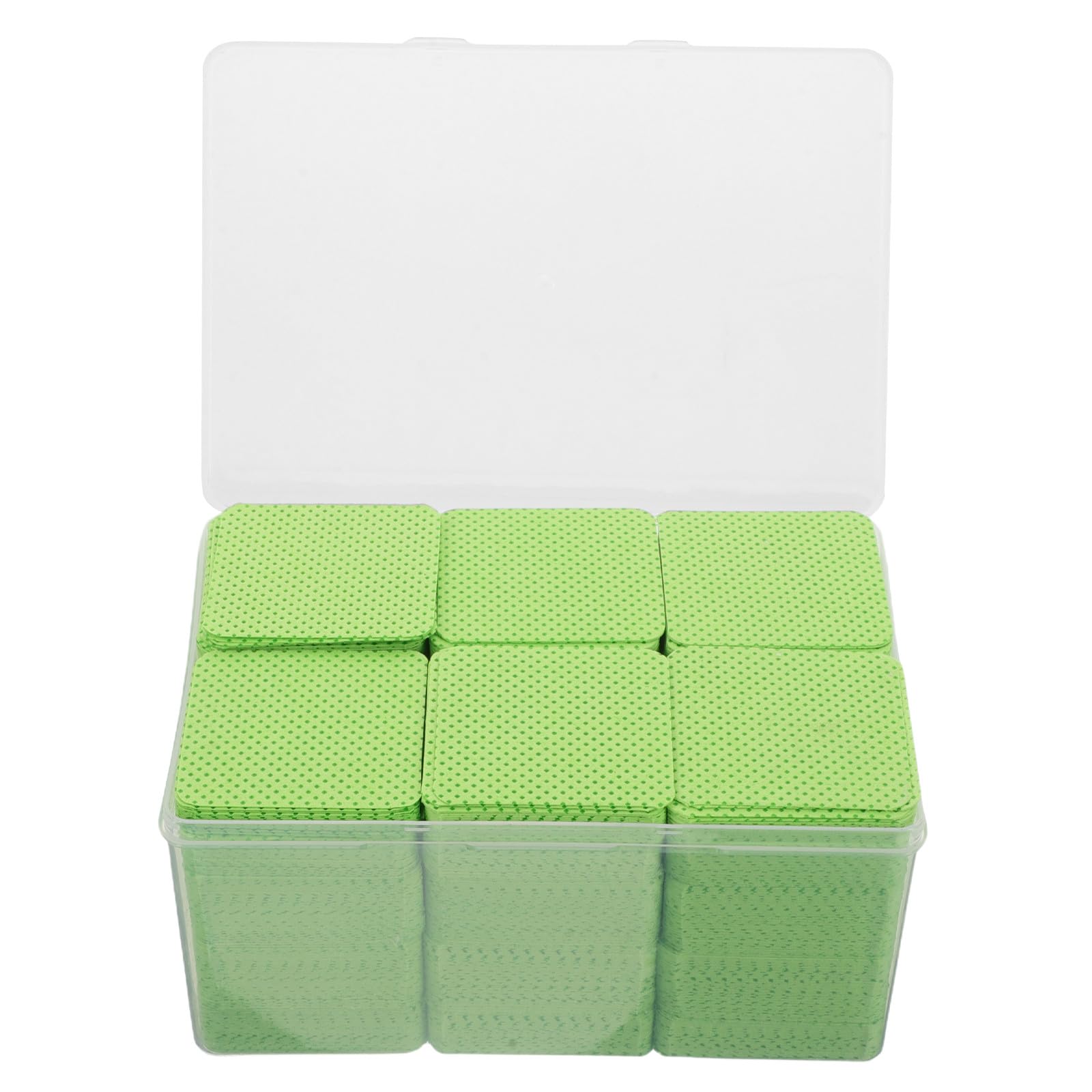 Ciieeo 1080pcs Lint-Free Eyelash Extension Cleaning Pads and Nail Polish Wipes, Green Cotton Glue Removal Cloths for Lash and Nail Glue Bottle Cleaning
