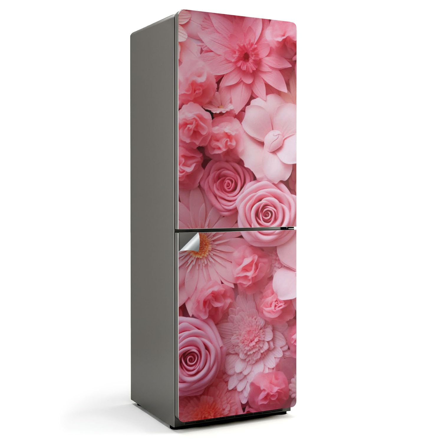 Autocollants pour frigo 60x180 cm effet fleurs 3D