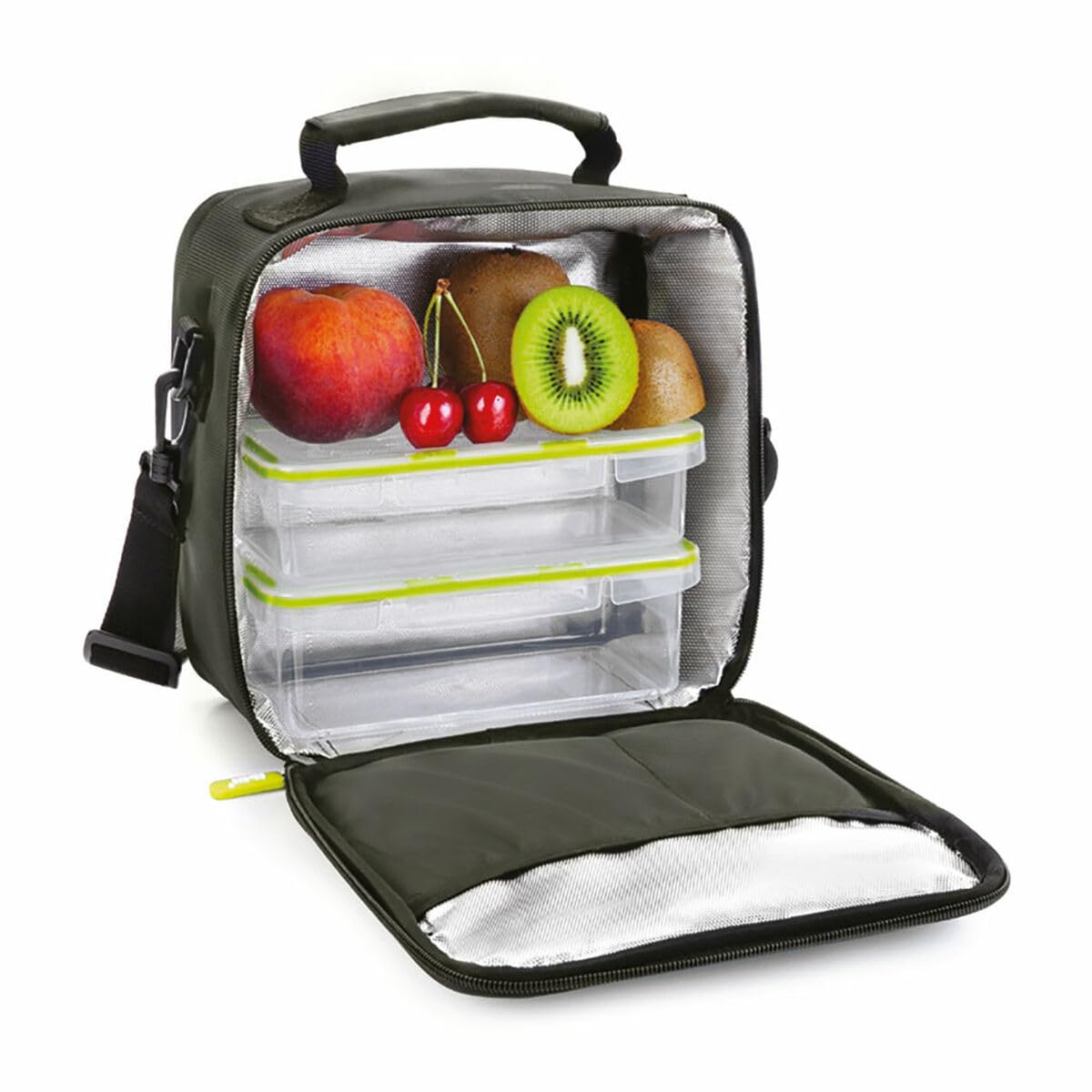 IBILI Lunch Away – Praktische Lunchbox, Grün, Aus Polyester & Silikon