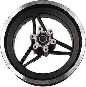 Roda de scooter dividida de liga de alumínio de 28 cm 9065-6. e 10065-6. Pneus, aro de cubo leve com dissipação de calor para uso off-road, preto